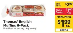 ShopRite Thomas' English Muffins 6-Pack offer