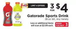 ShopRite Sports Drink offer