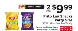 ShopRite Frito Lay Snacks Party Size offer