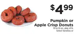 ShopRite Pumpkin or Apple Crisp Donuts offer