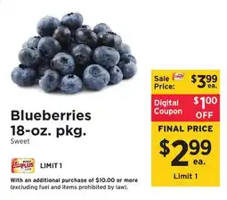 ShopRite Blueberries 18-oz. pkg offer