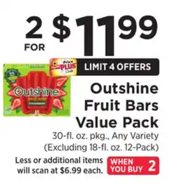 ShopRite Fruit Bars Value Pack offer