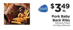 ShopRite Pork Baby Back Ribs offer