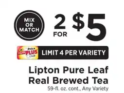 ShopRite Pure Leaf Real Brewed Tea offer