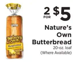 ShopRite Nature's Own Butterbread offer