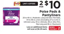 ShopRite Pads & Pantyliners offer