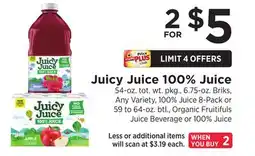 ShopRite 100% Juice offer