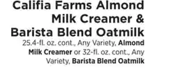 ShopRite Almond Milk Creamer & Barista Blend Oatmilk offer
