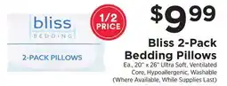ShopRite Bliss 2-Pack Bedding Pillows offer