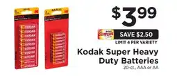 ShopRite Super Heavy Duty Batteries offer