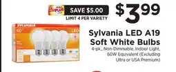 ShopRite LED A19 Soft White Bulbs offer