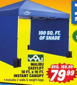 Big 5 Yoli Malibu EasyLift 100 10' x 10' Straight Leg Instant Canopy Value Pack offer