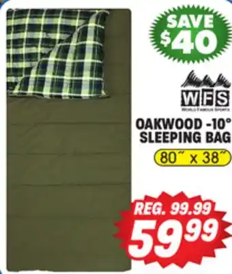 Big 5 World Famous Sports Oakwood -10° Canvas Sleeping Bag offer
