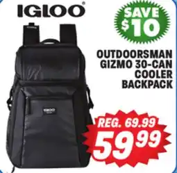 Big 5 Igloo Outdoorsman Gizmo 30-Can Cooler Backpack offer