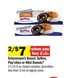 Meijer Entenmann's Boxed, Softee, Pop'ettes or Mini Donuts offer