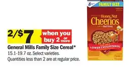 Meijer General Mills Family Size Cereal offer