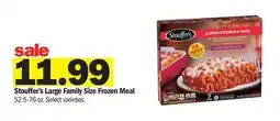 Meijer Stouffer's Large Family Size Frozen Meal offer