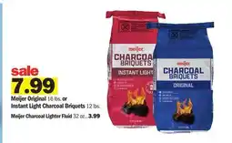 Meijer Meijer Original 16 lbs. or Instant Light Charcoal Briquets 12 lbs offer