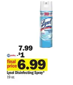 Meijer Lysol Disinfecting Spray offer