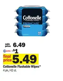 Meijer Cottonelle Flushable Wipes offer