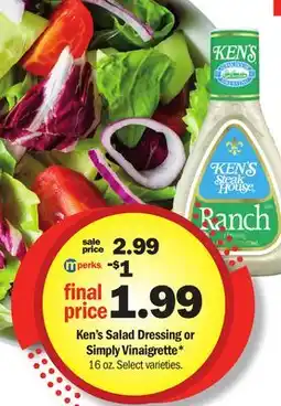 Meijer Ken's Salad Dressing or Simply Vinaigrette offer