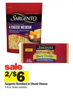 Meijer Sargento Shredded or Chunk Cheese offer