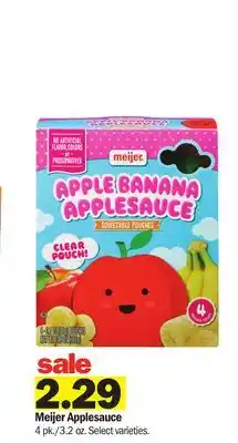 Meijer Meijer Applesauce offer
