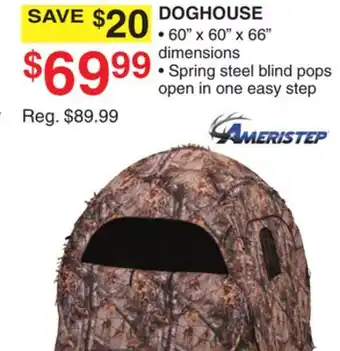 Dunham's Sports AMERISTEP DOGHOUSE BLIND offer