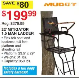 Dunham's Sports MUDDY 22' MITIGATOR 1.5 MAN LADDER offer
