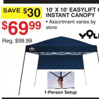 Dunham's Sports YOLI 10' X 10' EASYLIFT 64 INSTANT CANOPY offer