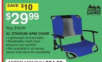 Dunham's Sports XL STADIUM ARM CHAIR offer