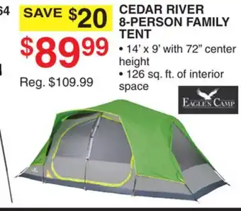 Dunham's Sports EAGLES CAMP CEDAR RIVER 8-PERSON FAMILY TENT offer