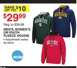 Dunham's Sports NCAA MEN'S, WOMEN'S OR YOUTH FLEECE HOODIE offer