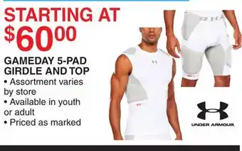 Dunham's Sports GAMEDAY 5-PAD GIRDLE AND TOP offer