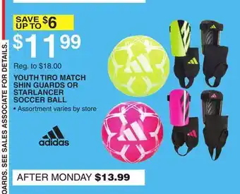 Dunham's Sports YOUTH TIRO MATCH SHIN GUARDS OR STARLANCER SOCCER BALL offer