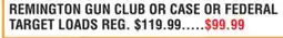 Dunham's Sports REMINGTON GUN CLUB OR CASE OR FEDERAL TARGET LOADS offer