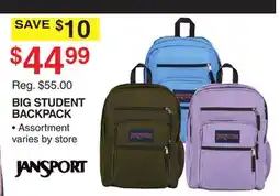 Dunham's Sports BIG STUDENT BACKPACK offer