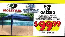 Ollie's MOSSY OAK POP UP GAZEBO offer