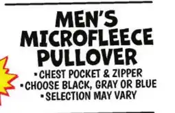 Ollie's MEN'S MICROFLEECE PULLOVER offer