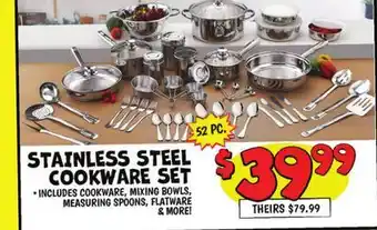 Ollie's STAINLESS STEEL COOKWARE SET offer