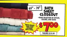 Ollie's BATH SHEET CLOSEOUT, 60 - 70 offer