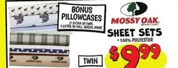 Ollie's MOSSY OAK SHEET SETS offer