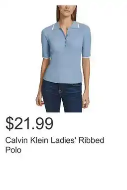 Costco Calvin Klein Ladies' Ribbed Polo offer