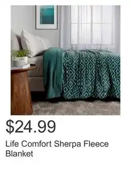 Costco Life Comfort Sherpa Fleece Blanket offer