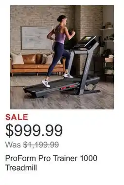 Costco ProForm Pro Trainer 1000 Treadmill offer