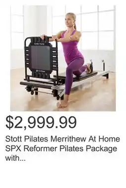 Costco Stott Pilates Merrithew At Home SPX Reformer Pilates Package with Cardio-Tramp offer