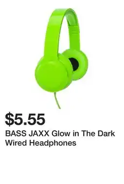 Five Below BASS JAXX Glow in The Dark Wired Headphones offer