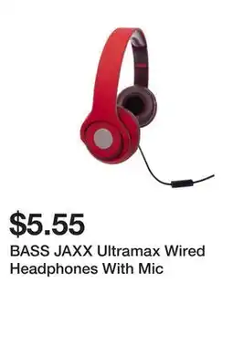 Five Below BASS JAXX Ultramax Wired Headphones With Mic offer