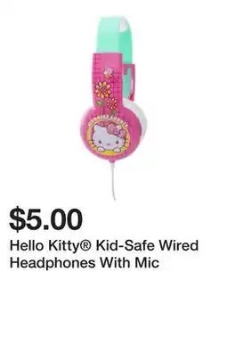 Five Below Hello Kitty Kid-Safe Wired Headphones With Mic offer