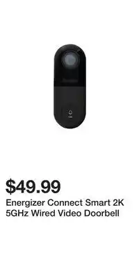 BJ’s Energizer Connect Smart 2K 5GHz Wired Video Doorbell offer
